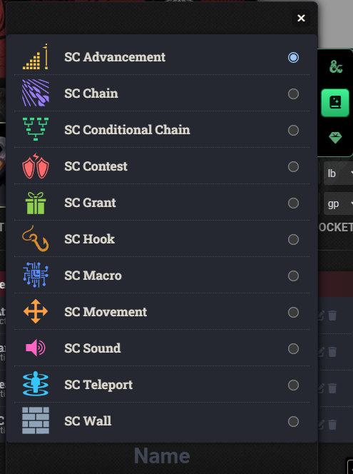 Activity creation dialog with the Shattered Codex activity group