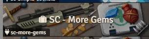 Examples of ready-made gem content included in the module